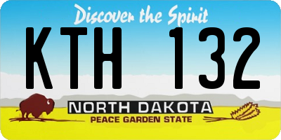 ND license plate KTH132