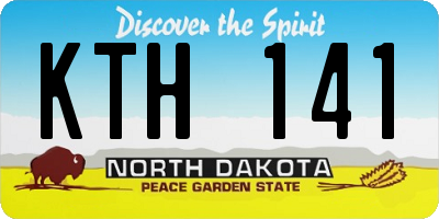 ND license plate KTH141