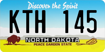 ND license plate KTH145