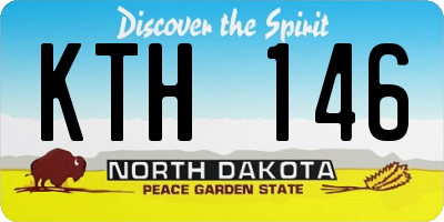 ND license plate KTH146