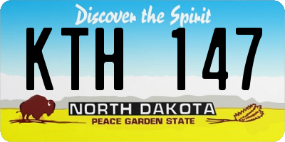ND license plate KTH147