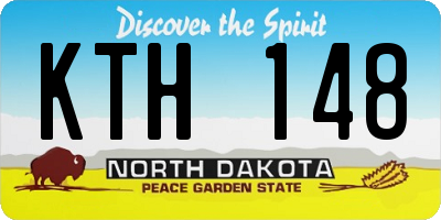 ND license plate KTH148