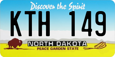 ND license plate KTH149