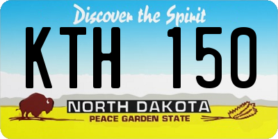ND license plate KTH150