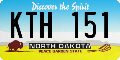 ND license plate KTH151