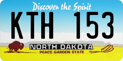 ND license plate KTH153