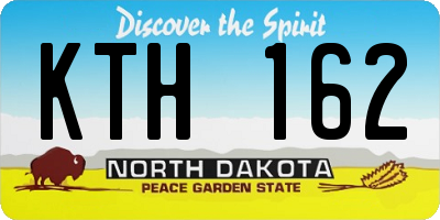 ND license plate KTH162