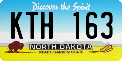 ND license plate KTH163