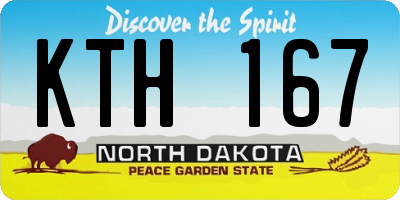 ND license plate KTH167