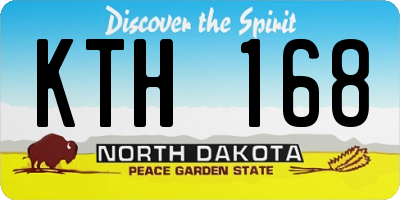 ND license plate KTH168
