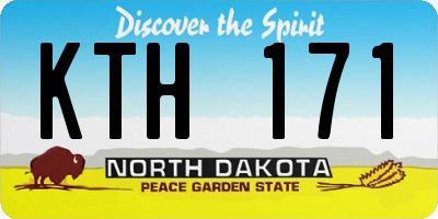 ND license plate KTH171