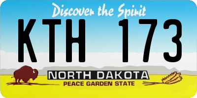ND license plate KTH173
