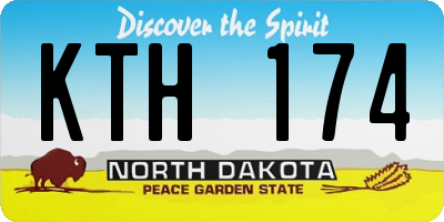 ND license plate KTH174