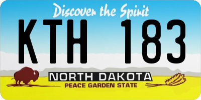 ND license plate KTH183