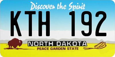 ND license plate KTH192