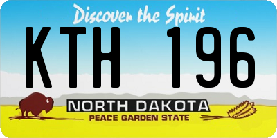 ND license plate KTH196