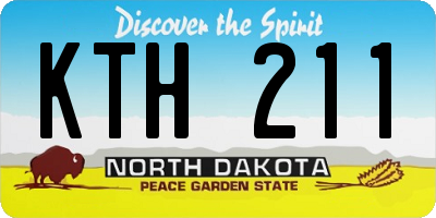 ND license plate KTH211