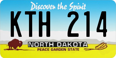 ND license plate KTH214