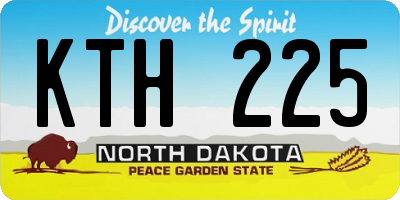 ND license plate KTH225