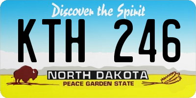 ND license plate KTH246