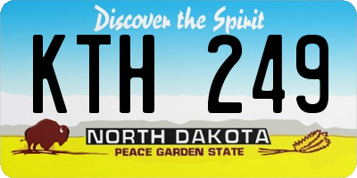 ND license plate KTH249
