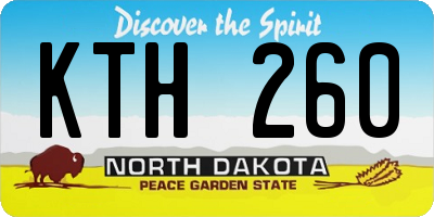 ND license plate KTH260