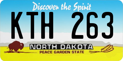 ND license plate KTH263