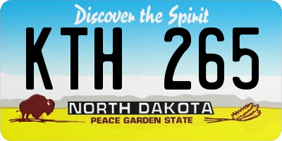 ND license plate KTH265
