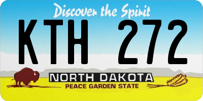 ND license plate KTH272