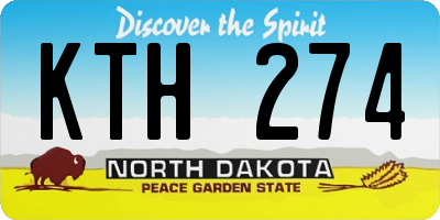 ND license plate KTH274