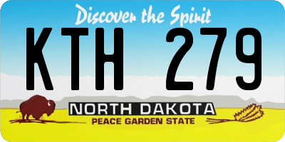 ND license plate KTH279