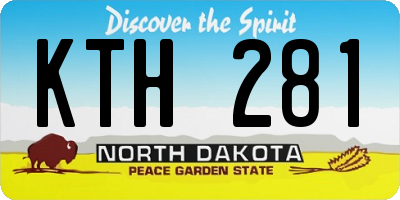 ND license plate KTH281