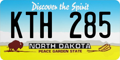 ND license plate KTH285