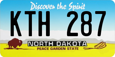 ND license plate KTH287