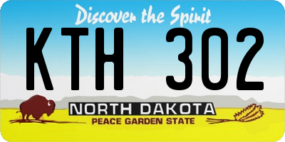 ND license plate KTH302