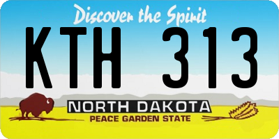 ND license plate KTH313