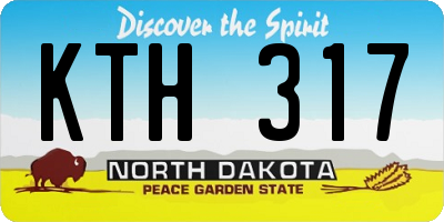 ND license plate KTH317