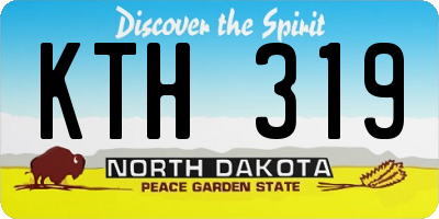 ND license plate KTH319