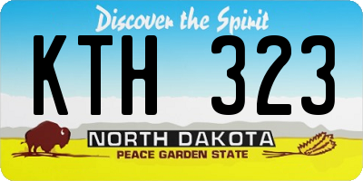 ND license plate KTH323