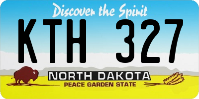 ND license plate KTH327