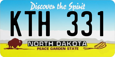 ND license plate KTH331