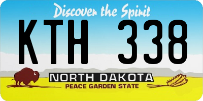 ND license plate KTH338