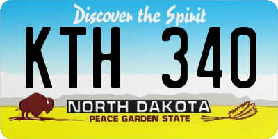 ND license plate KTH340