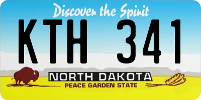 ND license plate KTH341