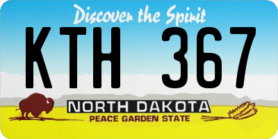 ND license plate KTH367