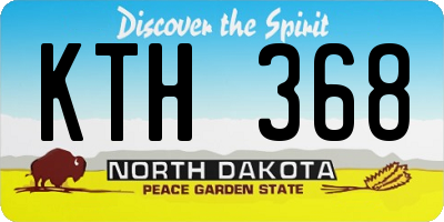 ND license plate KTH368