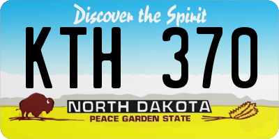 ND license plate KTH370