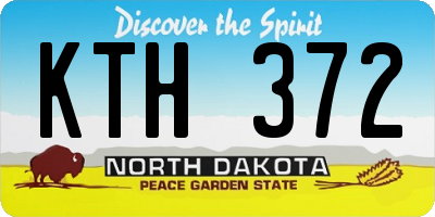 ND license plate KTH372