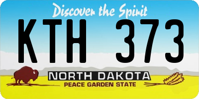 ND license plate KTH373