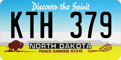 ND license plate KTH379